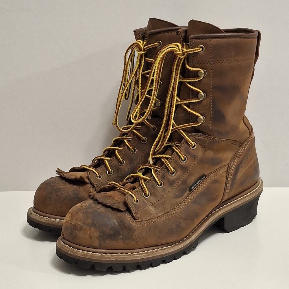 Carolina Boots Men's 11.5D Spruce Logger Waterproof Steel Toe Leather CA9824